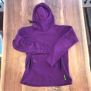Melanzana Women’s Microgrid Hoodie, Sz S, Phlox 2020